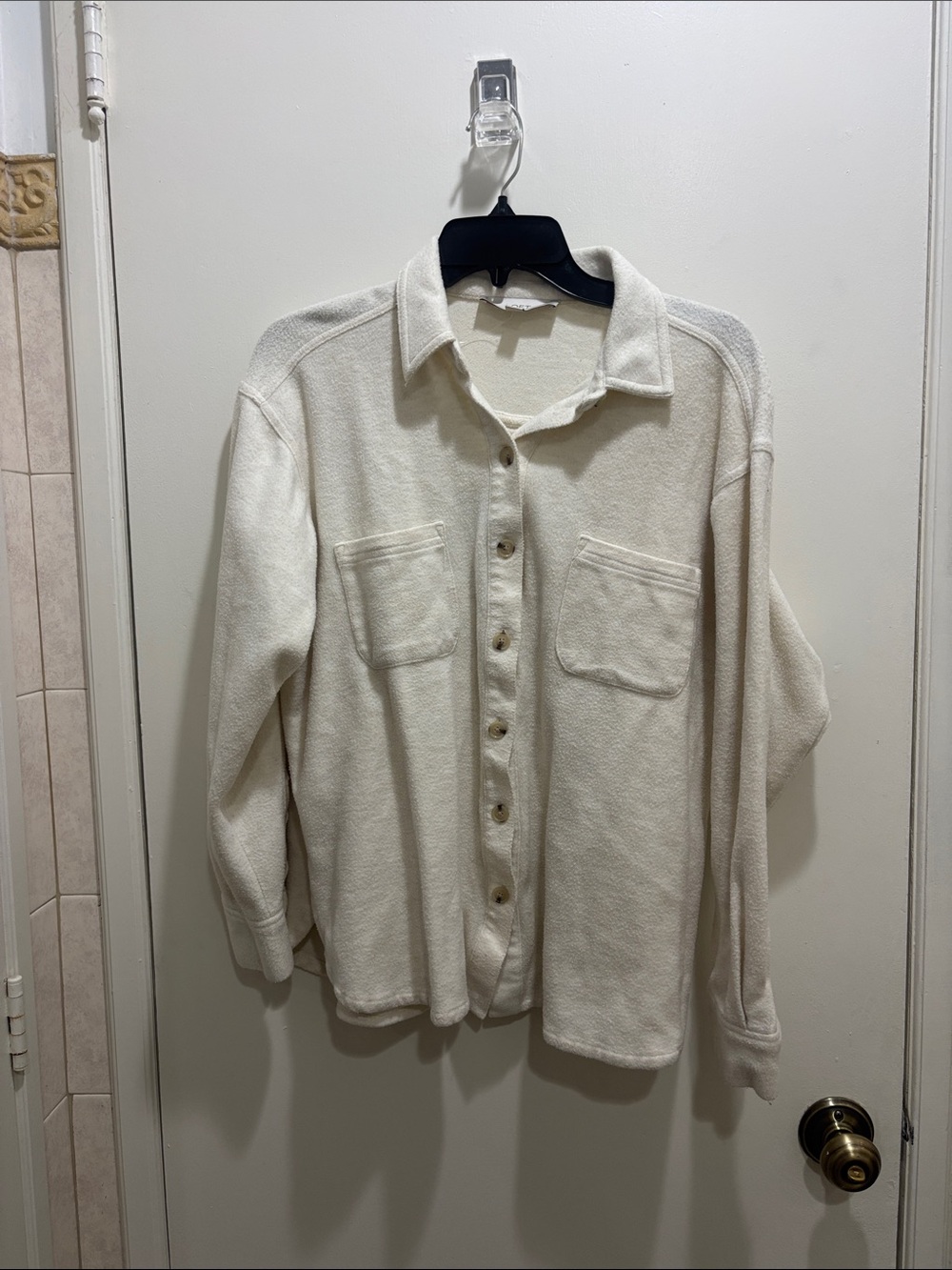 Petite LOFT Cream Knit Top